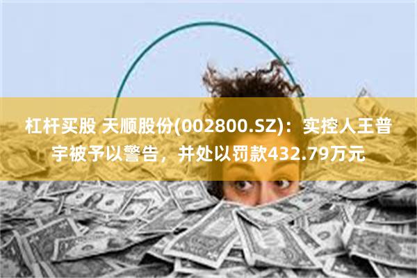 杠杆买股 天顺股份(002800.SZ)：实控人王普宇被予以警告，并处以罚款432.79万元